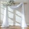 Wedding Arch Draping Fabric – 2 Panels Sheer Backdrop Curtain 28"x19Ft for Ceremony & Party Decor